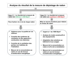 Analyse du résultat de la mesure de radon
