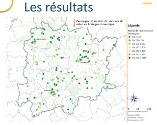 Bretagne Romantique - Résultats mesures de radon 2021/2022
